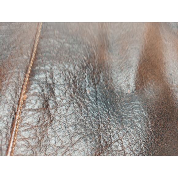 Leather Biker Vest Brown Buffalo Hide Concealed Carry Vest-Leather Supreme Sz 48 - Picture 12 of 13